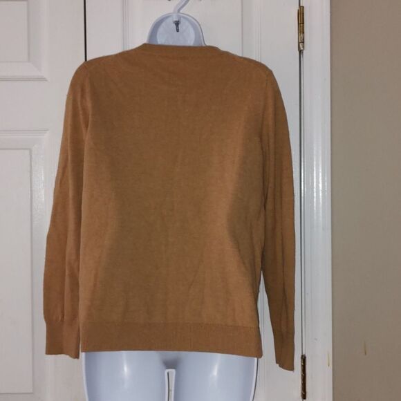 Court & Rowe Tan “Muse” Crew Neck wool blend Sweater SZ M - Picture 3 of 4